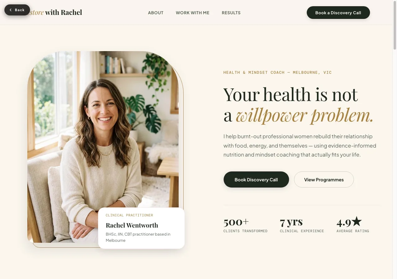 Expert Health Coach Profile