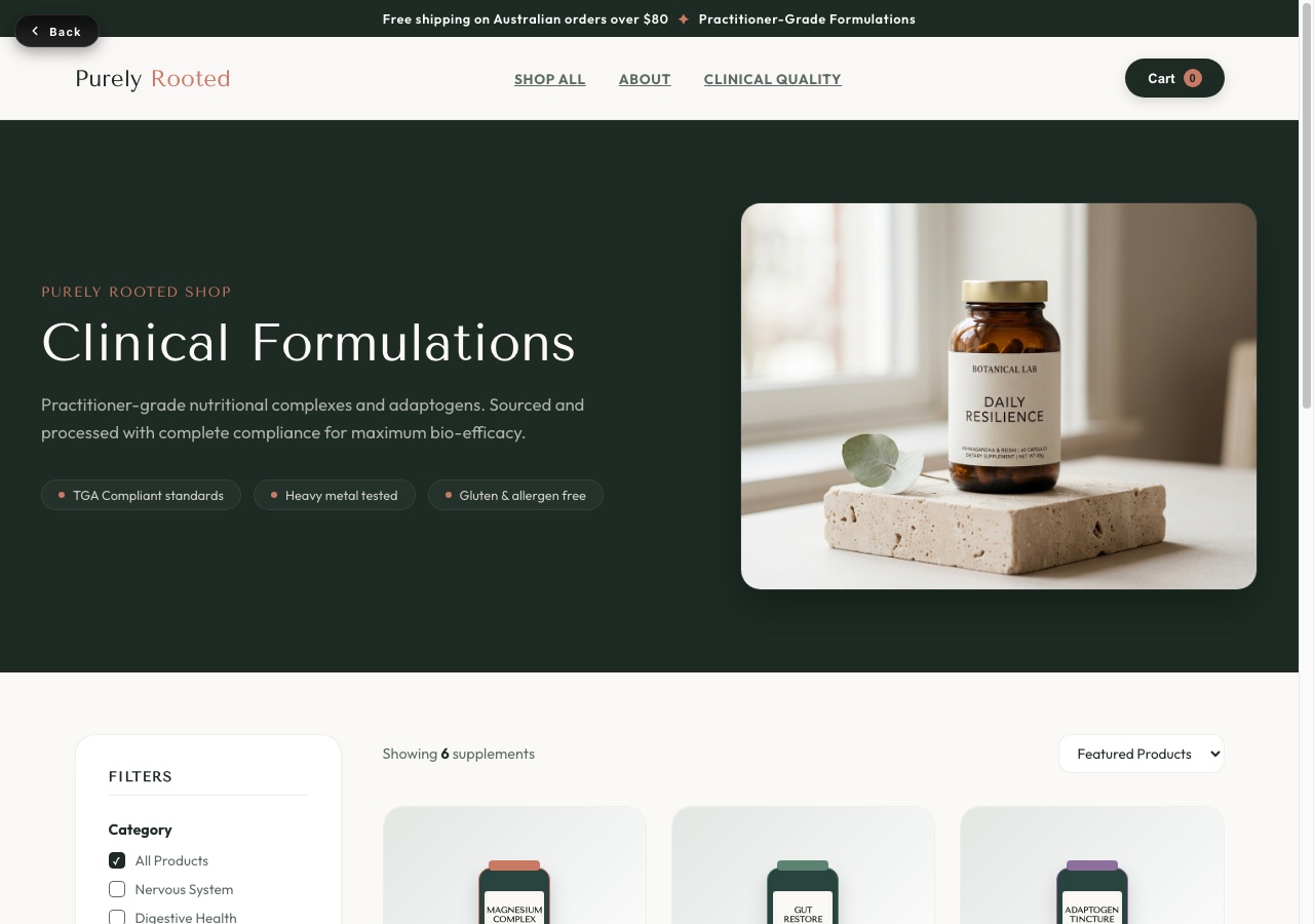 Supplement & Product Shop
